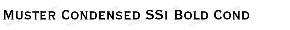 Muster Condensed SSi Bold Condensed字体转换